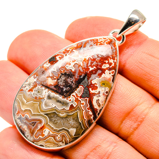 Crazy Lace Agate Pendants handcrafted by Ana Silver Co - PD755256