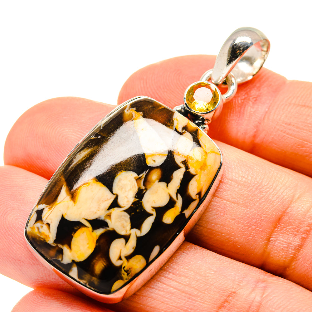 Peanut Wood Jasper Pendants handcrafted by Ana Silver Co - PD755278