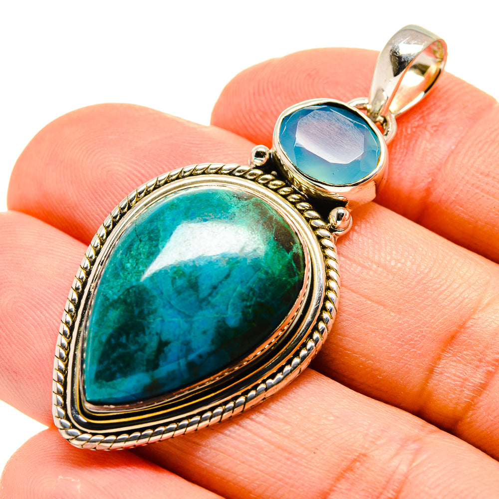 Chrysocolla Pendants handcrafted by Ana Silver Co - PD755282