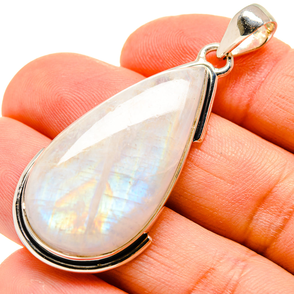 Rainbow Moonstone Pendants handcrafted by Ana Silver Co - PD755293