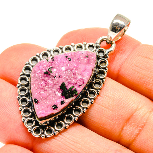 Cobalto Calcite Druzy Pendants handcrafted by Ana Silver Co - PD755319