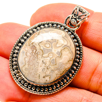 Laguna Lace Agate Pendants handcrafted by Ana Silver Co - PD755339