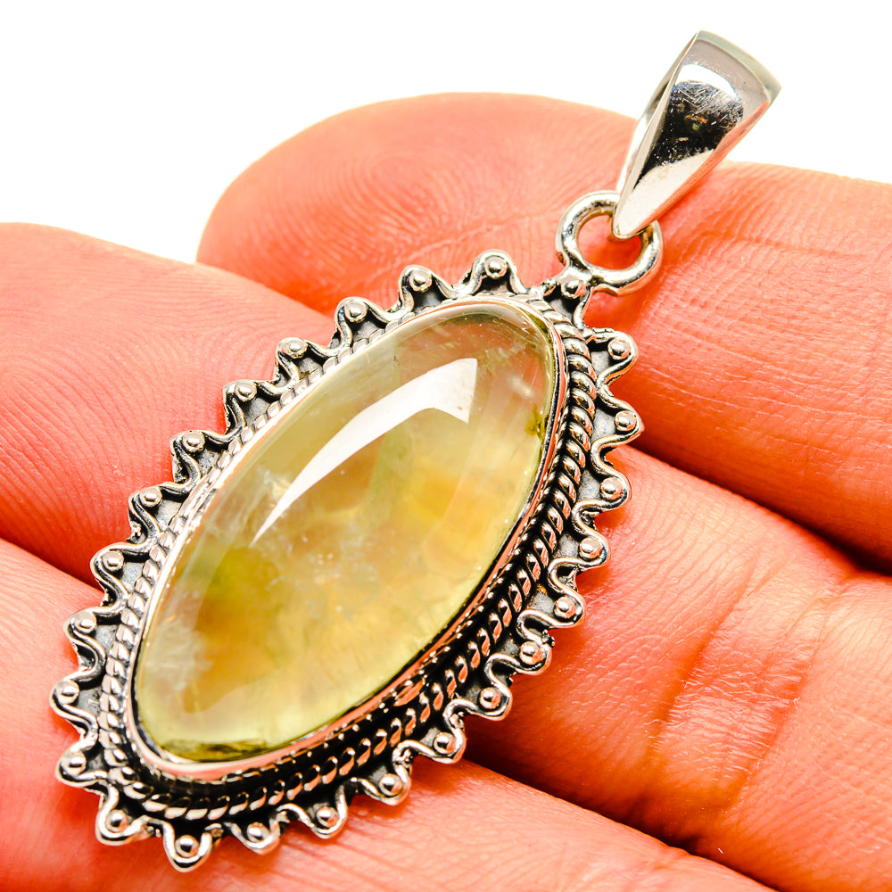 Prehnite Pendants handcrafted by Ana Silver Co - PD755346
