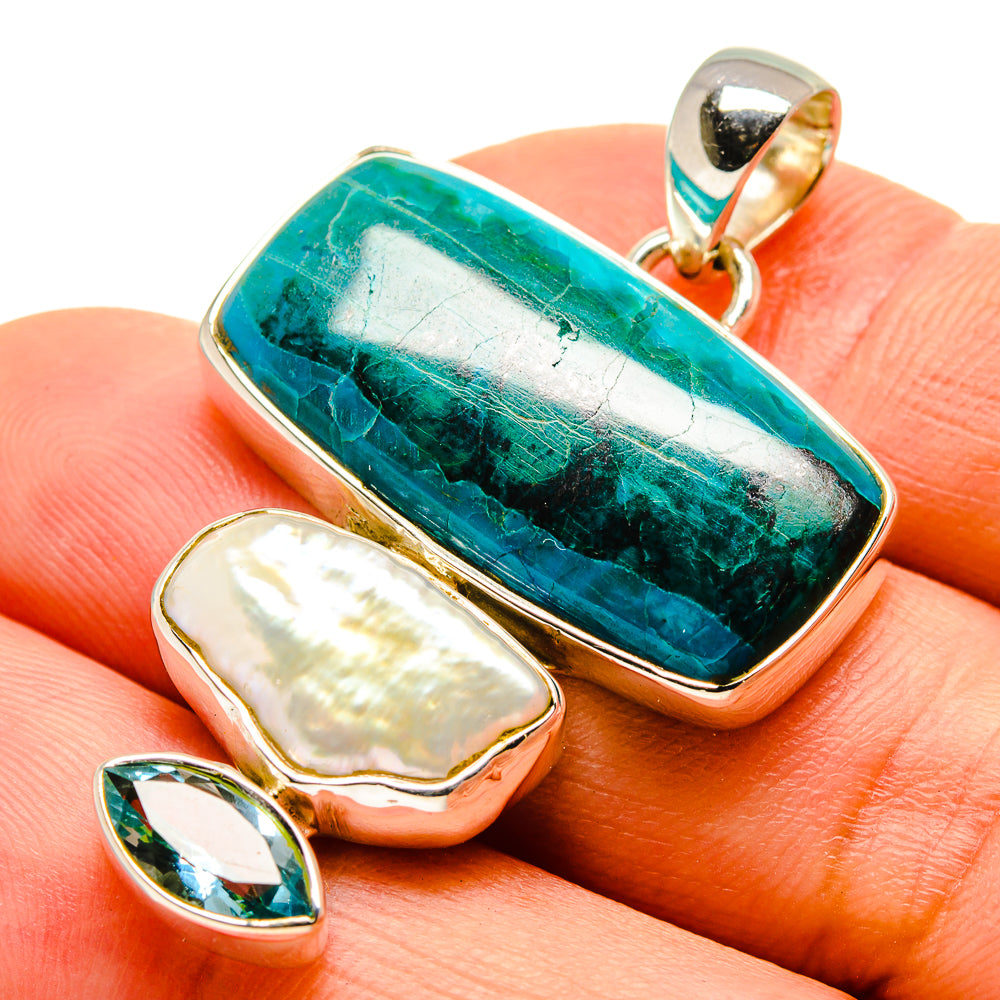 Chrysocolla Pendants handcrafted by Ana Silver Co - PD755353