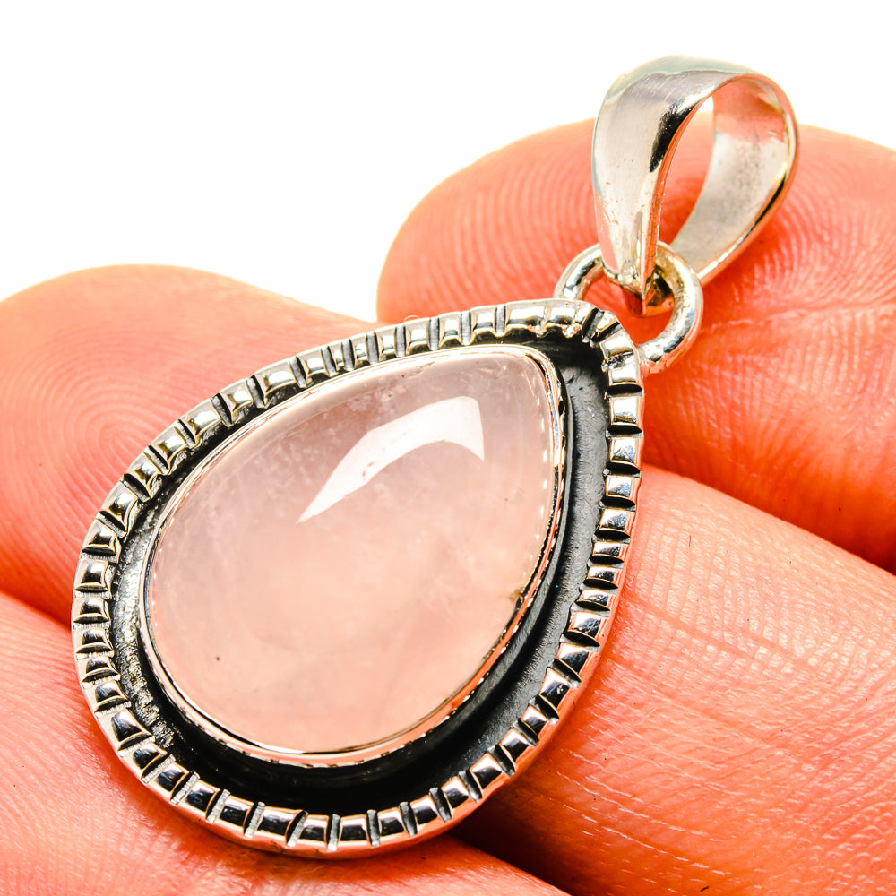 Rose Quartz Pendants handcrafted by Ana Silver Co - PD755378