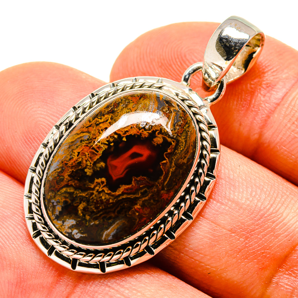 Moroccan Agate Pendants handcrafted by Ana Silver Co - PD755388