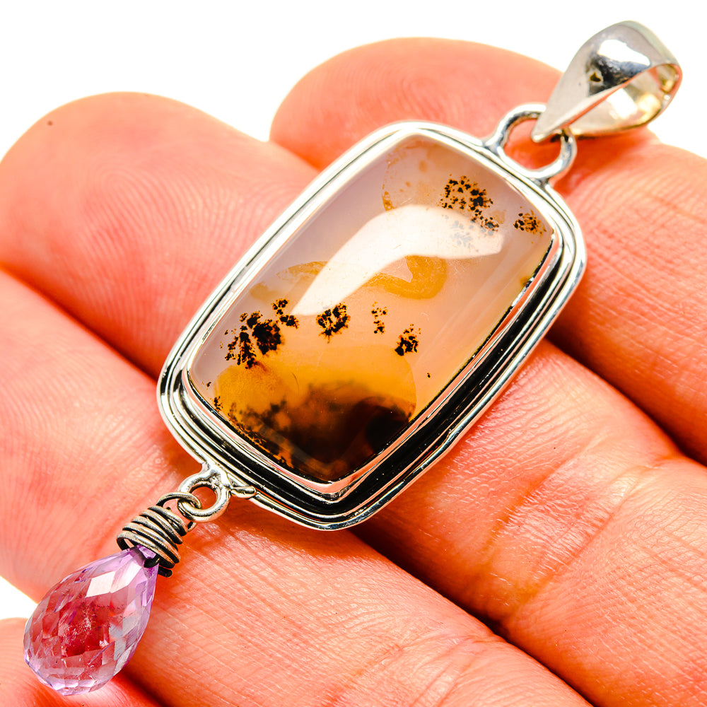 Scenic Dendritic Agate Pendants handcrafted by Ana Silver Co - PD755403