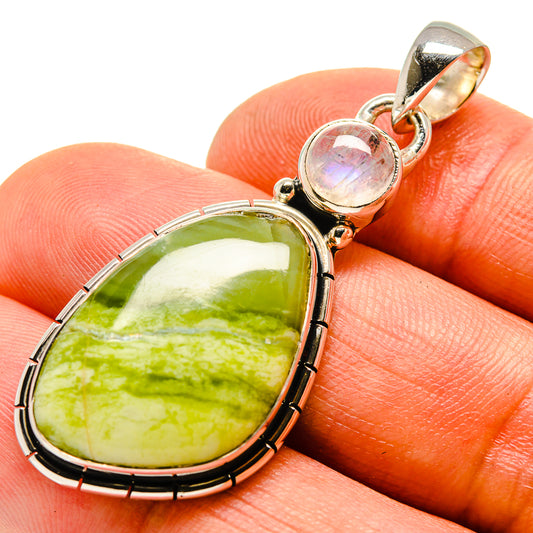 African Green Opal Pendants handcrafted by Ana Silver Co - PD755408