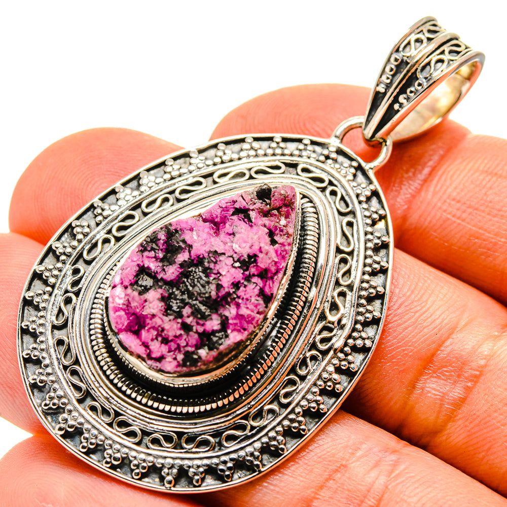 Cobalto Calcite Druzy Pendants handcrafted by Ana Silver Co - PD755415