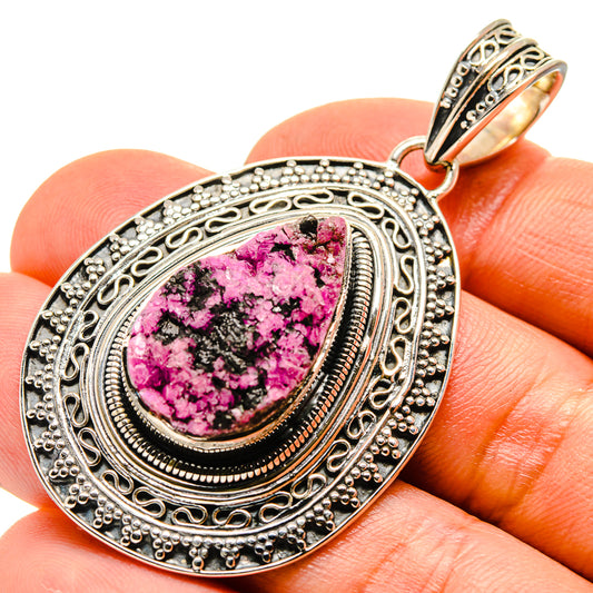 Cobalto Calcite Druzy Pendants handcrafted by Ana Silver Co - PD755415