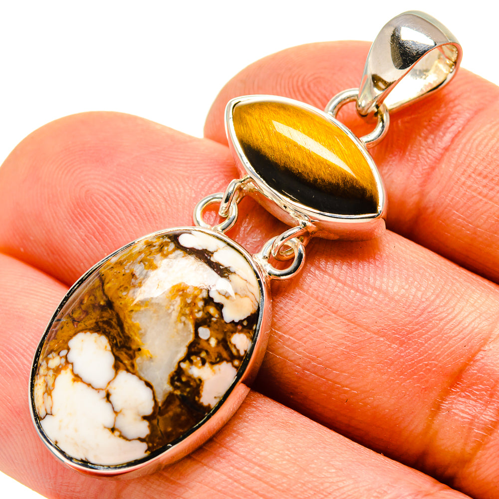 Peanut Wood Jasper Pendants handcrafted by Ana Silver Co - PD755422
