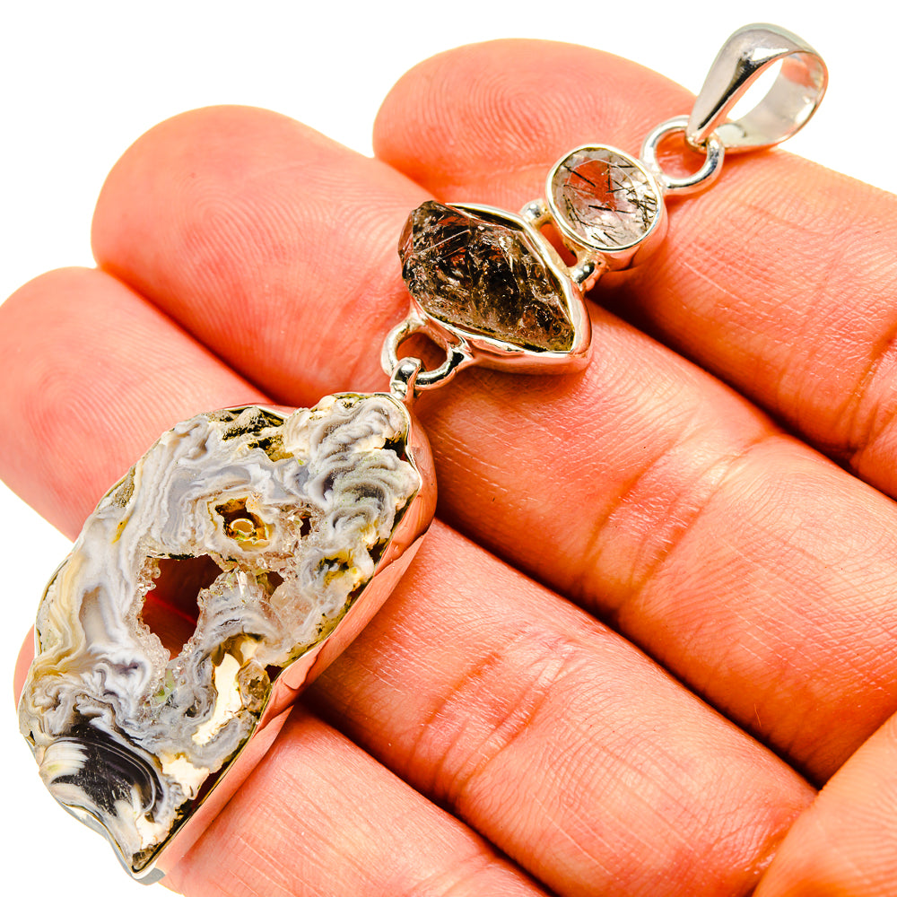 Occo Geode Slice Pendants handcrafted by Ana Silver Co - PD755426