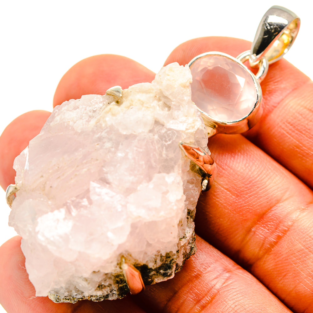 Rose Quartz Pendants handcrafted by Ana Silver Co - PD755433