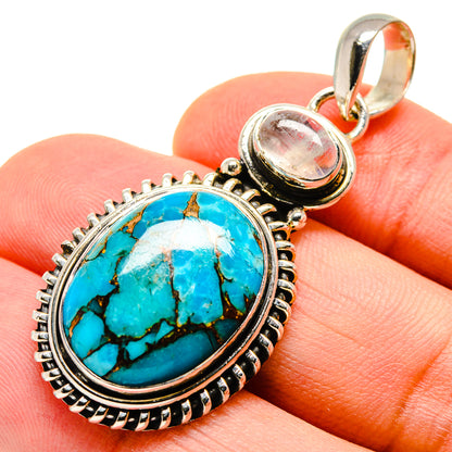 Blue Copper Composite Turquoise Pendants handcrafted by Ana Silver Co - PD755440