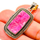 Cobalto Calcite Druzy Pendants handcrafted by Ana Silver Co - PD755446