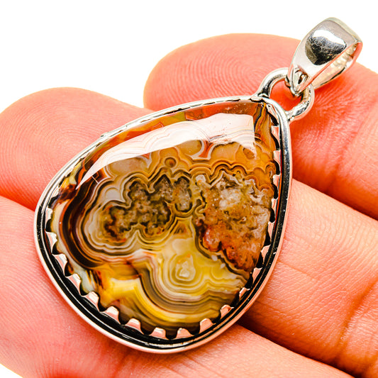 Crazy Lace Agate Pendants handcrafted by Ana Silver Co - PD755454