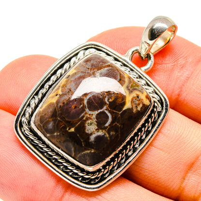 Mushroom Rhyolite Pendants handcrafted by Ana Silver Co - PD755458