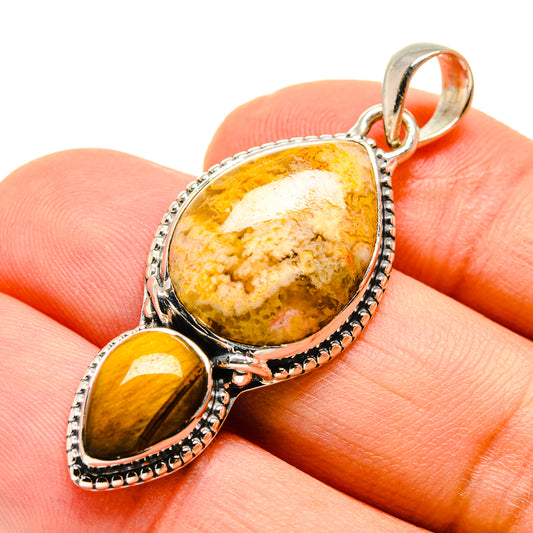 Plume Agate Pendants handcrafted by Ana Silver Co - PD755467