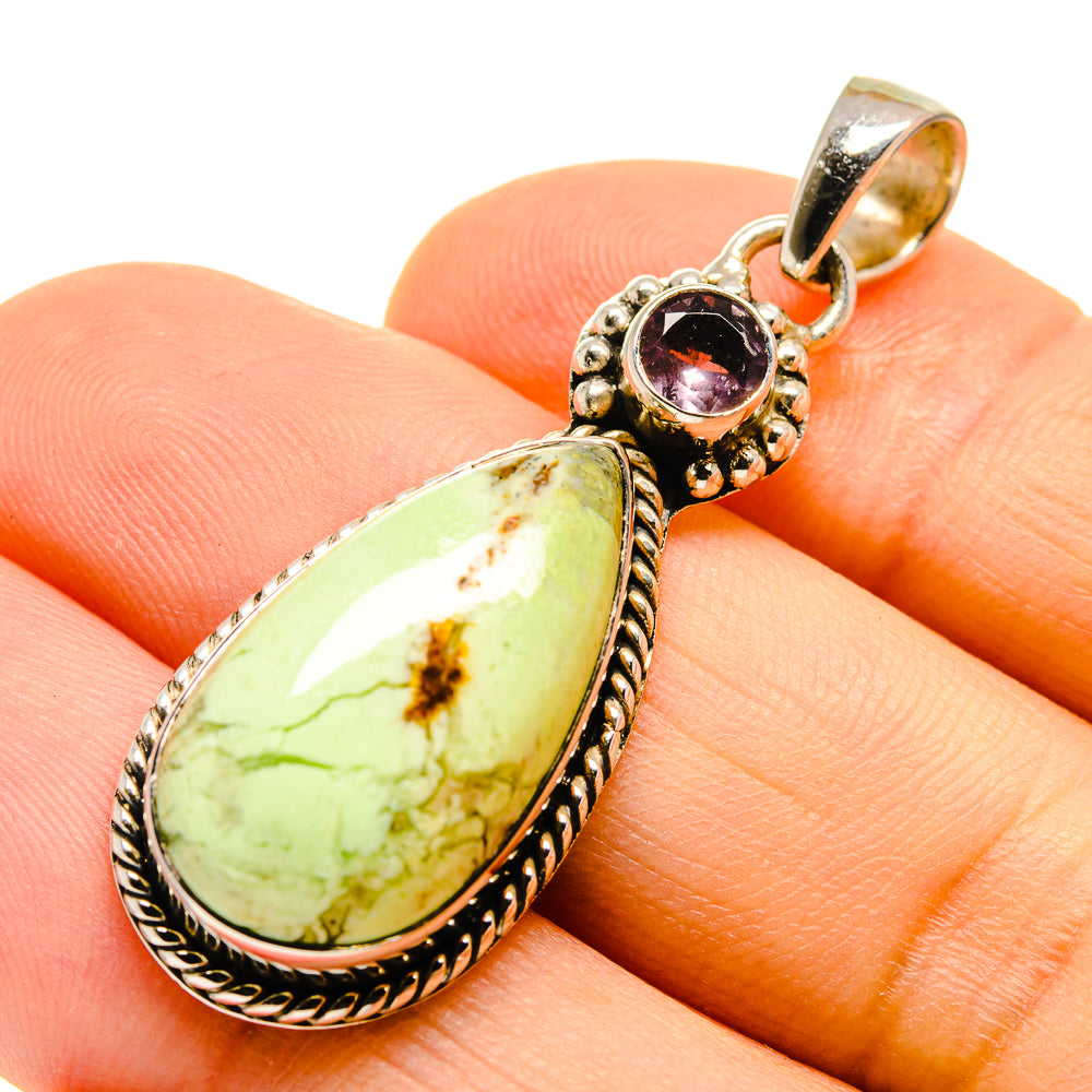 Lemon Chrysoprase Pendants handcrafted by Ana Silver Co - PD755471