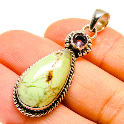 Lemon Chrysoprase Pendants handcrafted by Ana Silver Co - PD755471