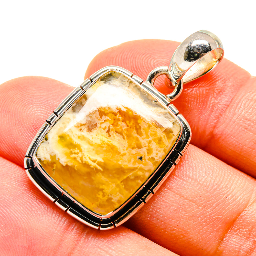 Plume Agate Pendants handcrafted by Ana Silver Co - PD755484