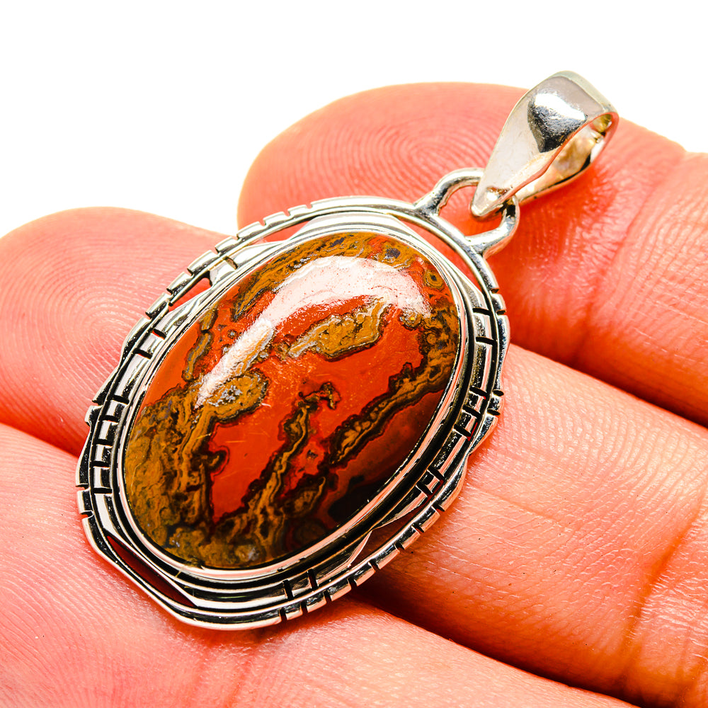 Moroccan Agate Pendants handcrafted by Ana Silver Co - PD755487