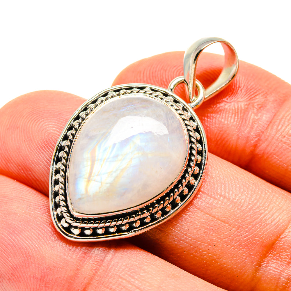 Rainbow Moonstone Pendants handcrafted by Ana Silver Co - PD755492