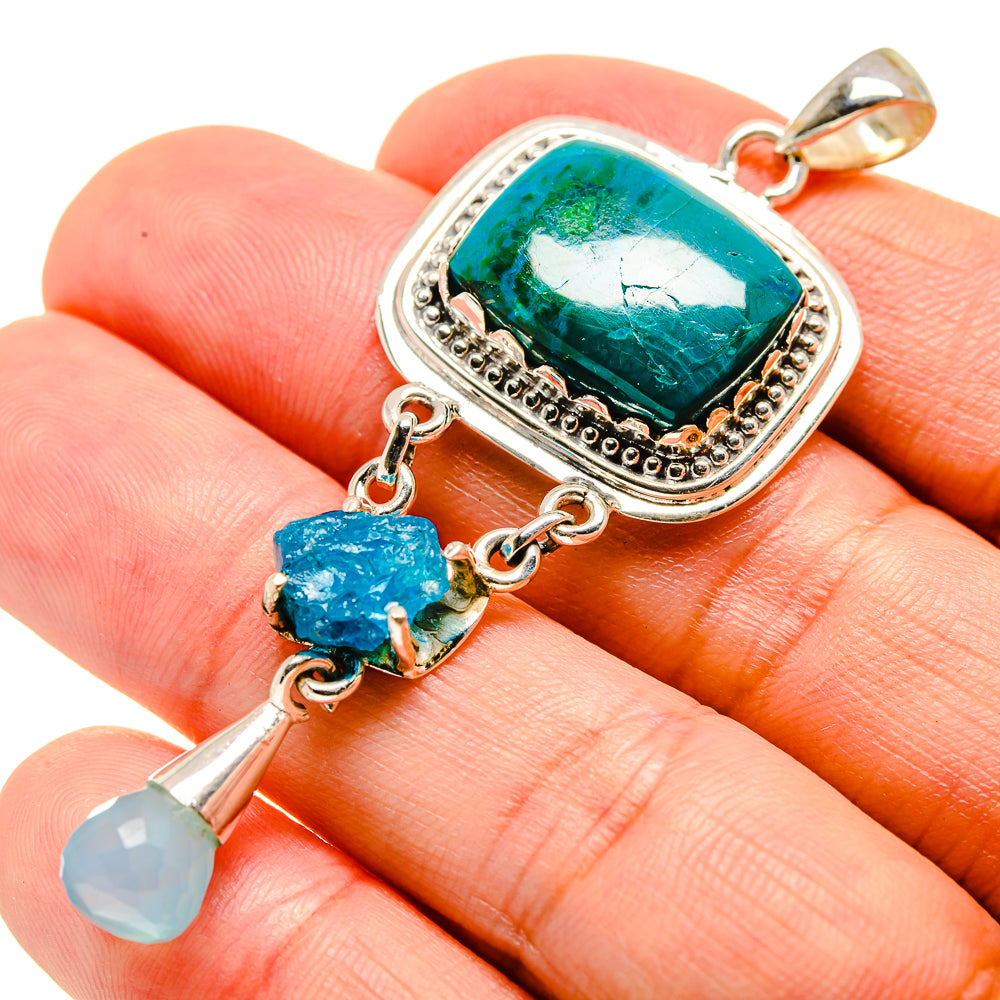 Chrysocolla Pendants handcrafted by Ana Silver Co - PD755506
