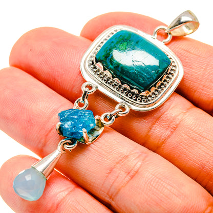 Chrysocolla Pendants handcrafted by Ana Silver Co - PD755506