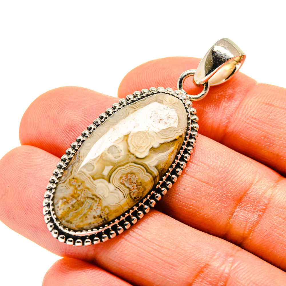 Laguna Lace Agate Pendants handcrafted by Ana Silver Co - PD755528