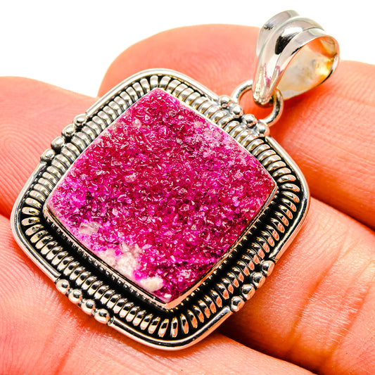 Cobalto Calcite Druzy Pendants handcrafted by Ana Silver Co - PD755539