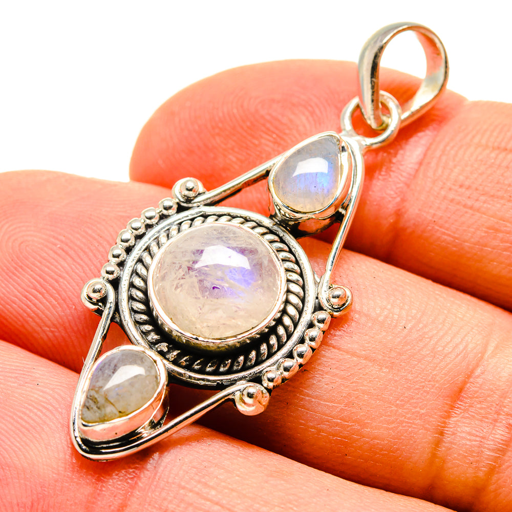 Rainbow Moonstone Pendants handcrafted by Ana Silver Co - PD755567