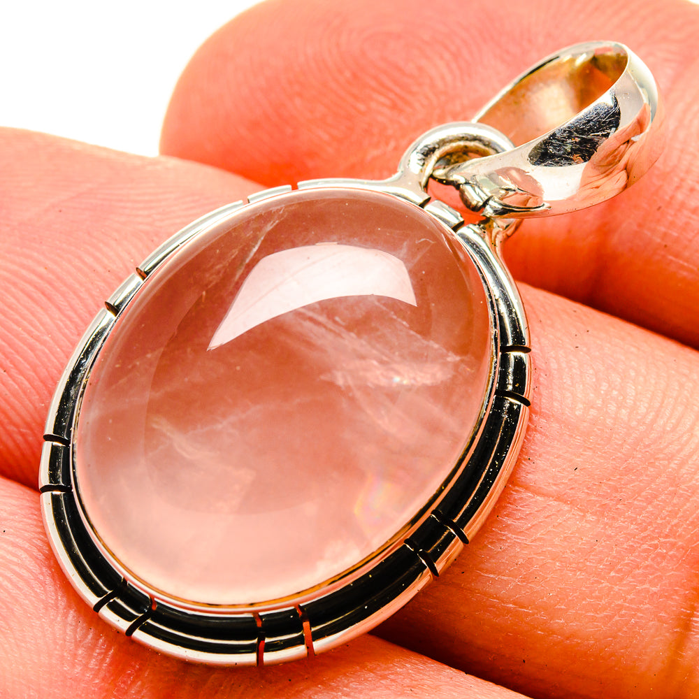 Rose Quartz Pendants handcrafted by Ana Silver Co - PD755575