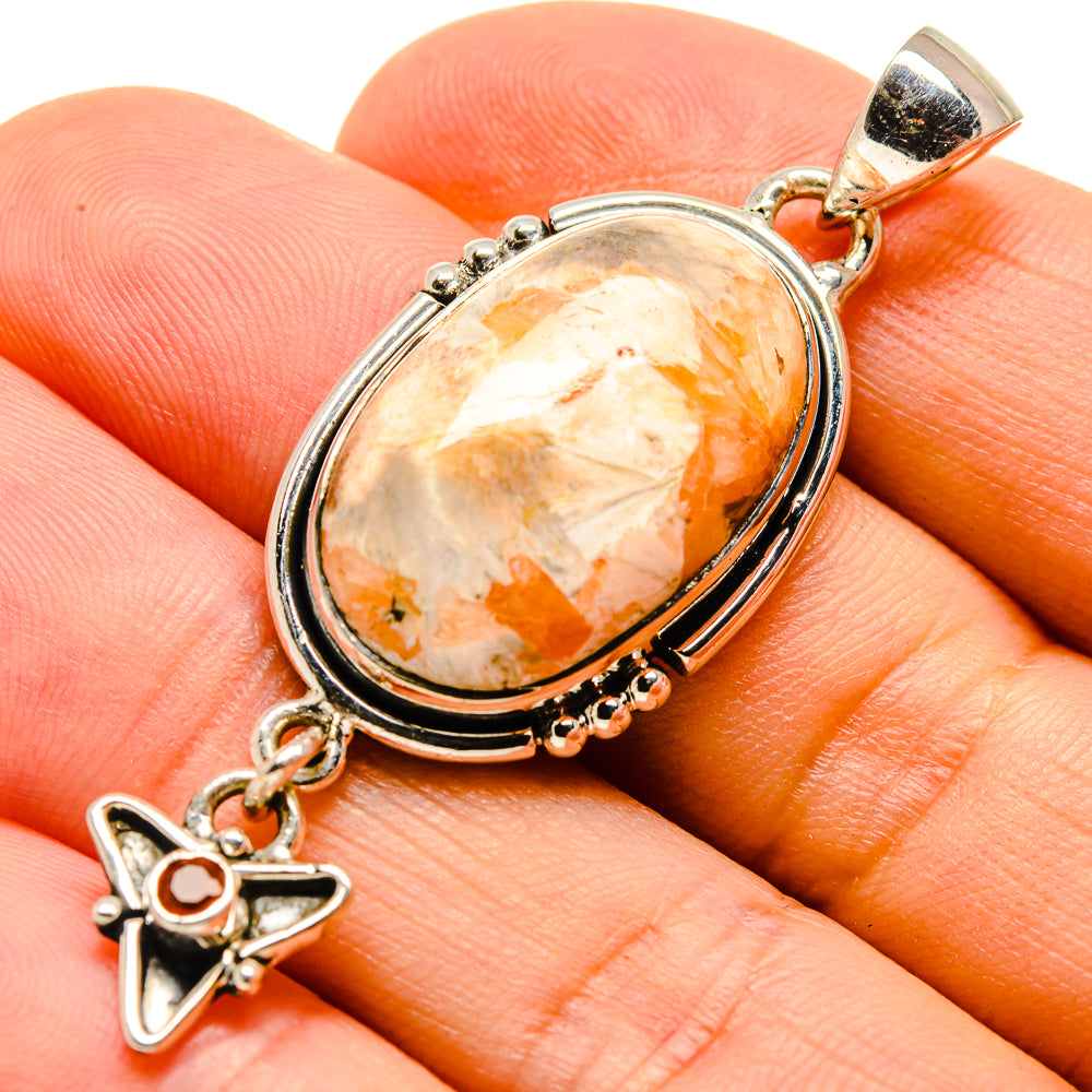 Mexican Fire Opal Pendants handcrafted by Ana Silver Co - PD755587