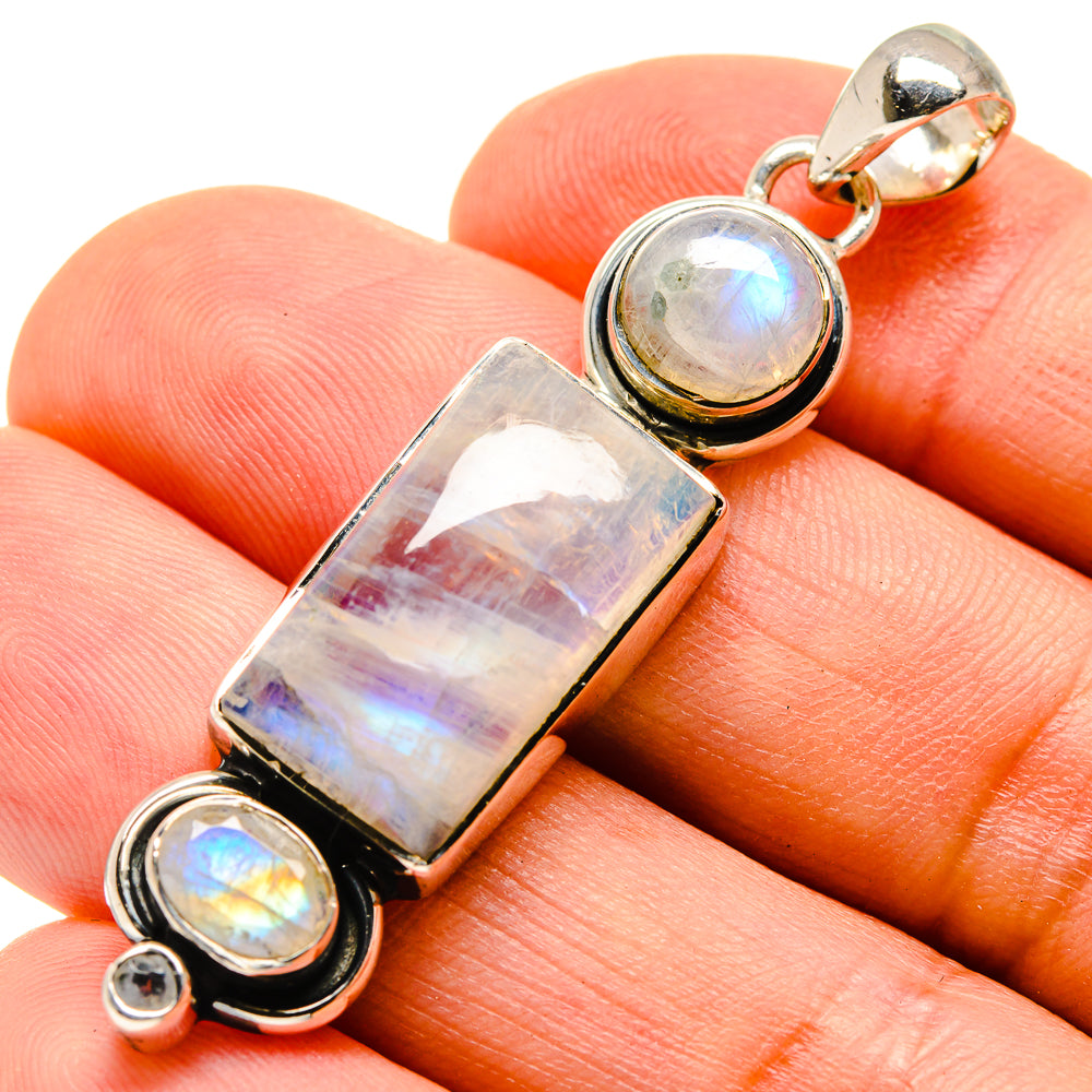 Rainbow Moonstone Pendants handcrafted by Ana Silver Co - PD755598