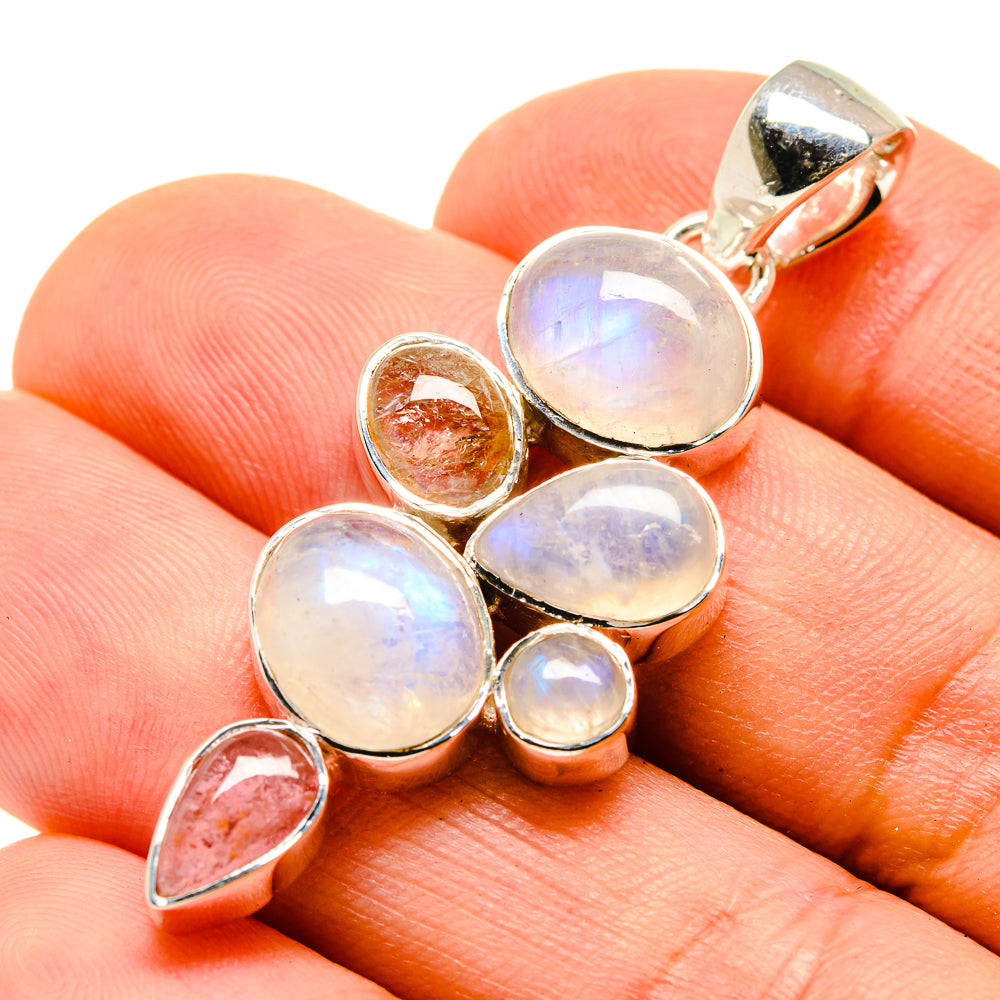 Rainbow Moonstone Pendants handcrafted by Ana Silver Co - PD755607