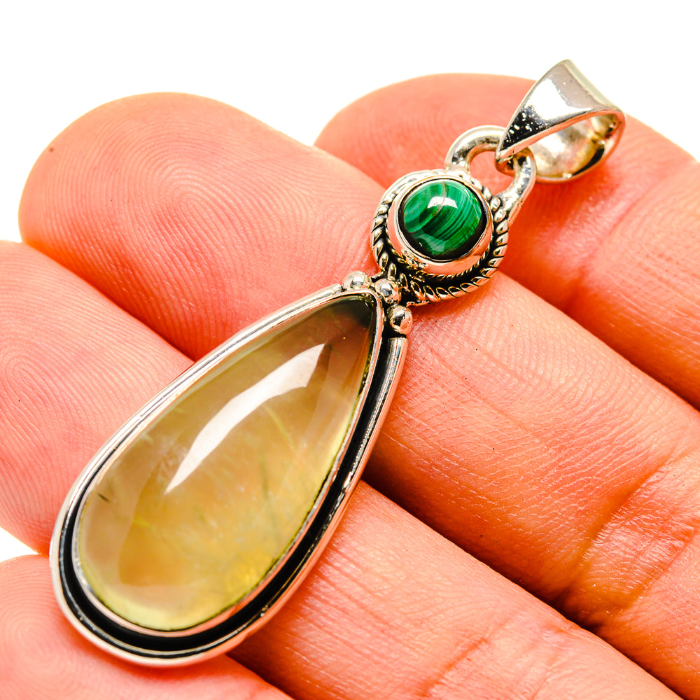 Prehnite Pendants handcrafted by Ana Silver Co - PD755609