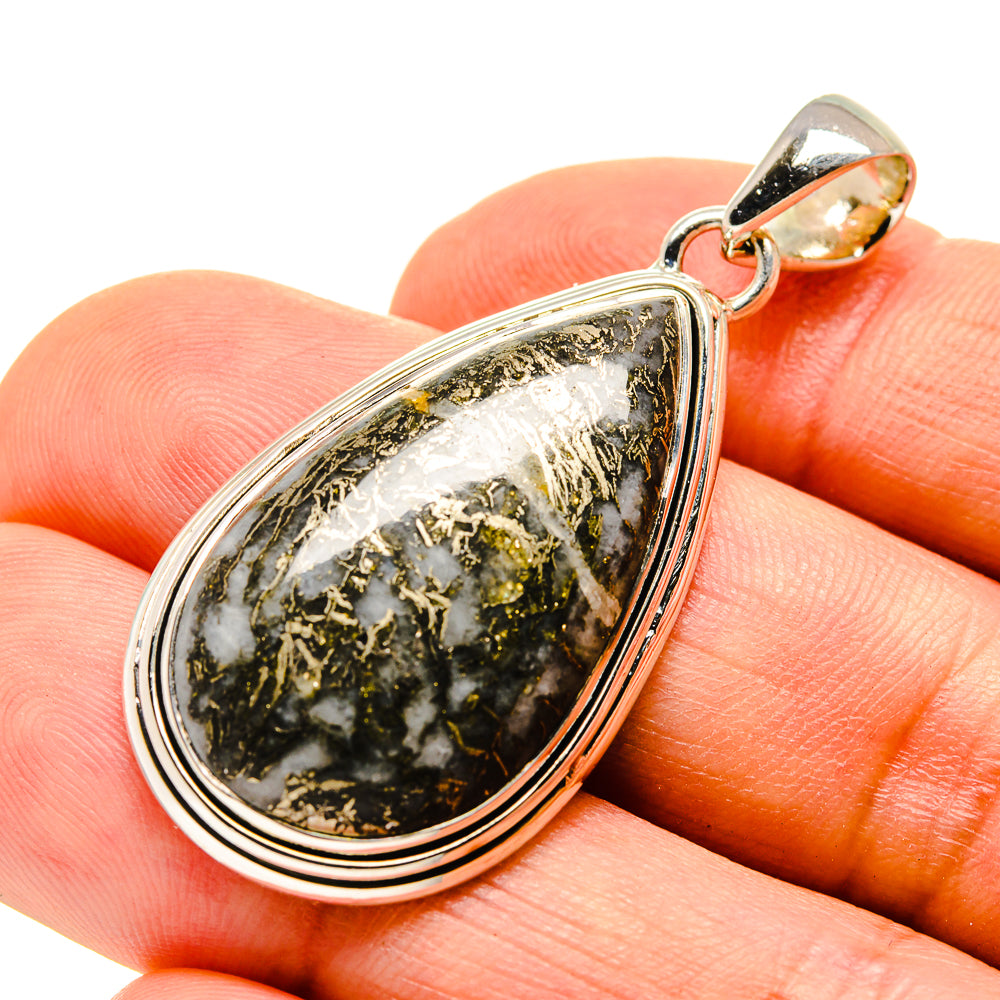 Pyrite Agate Pendants handcrafted by Ana Silver Co - PD755616