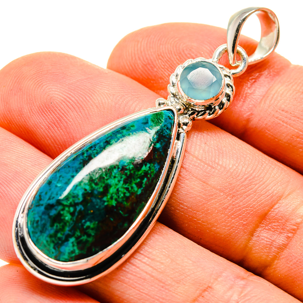 Chrysocolla Pendants handcrafted by Ana Silver Co - PD755622