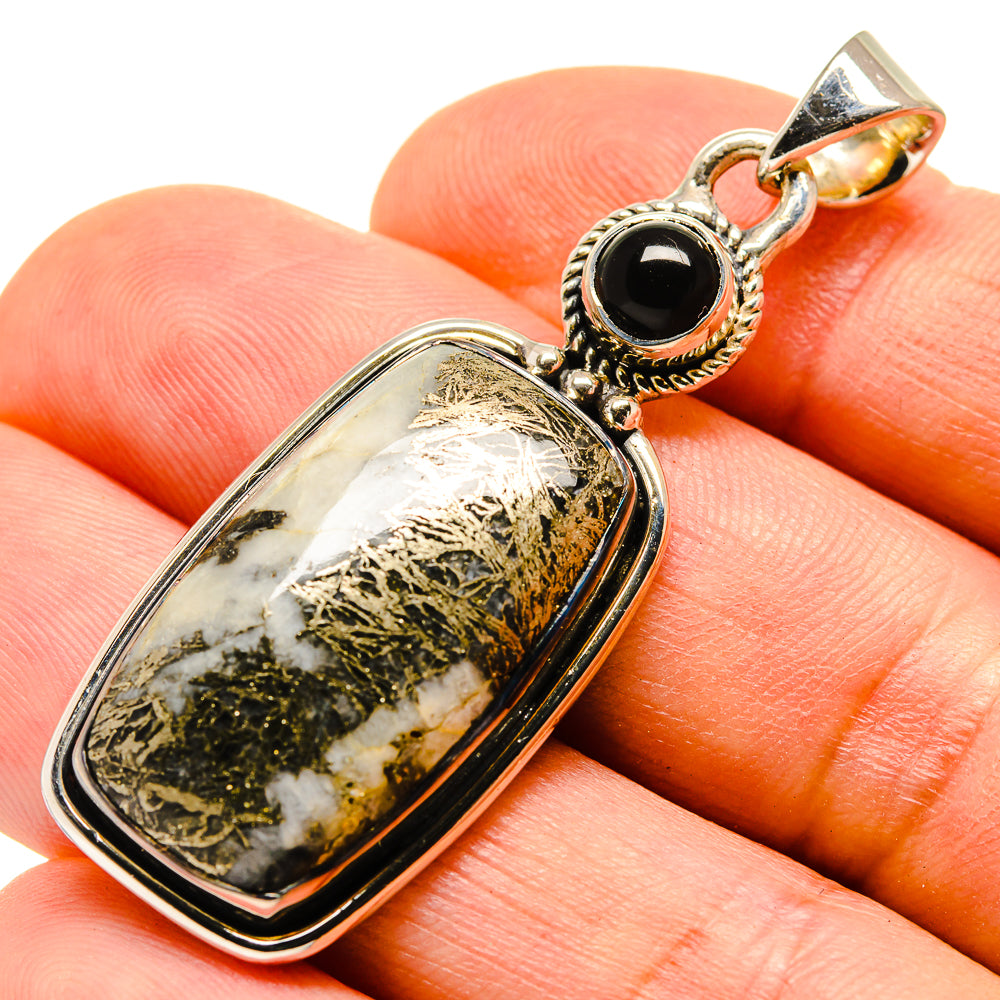 Pyrite Agate Pendants handcrafted by Ana Silver Co - PD755624