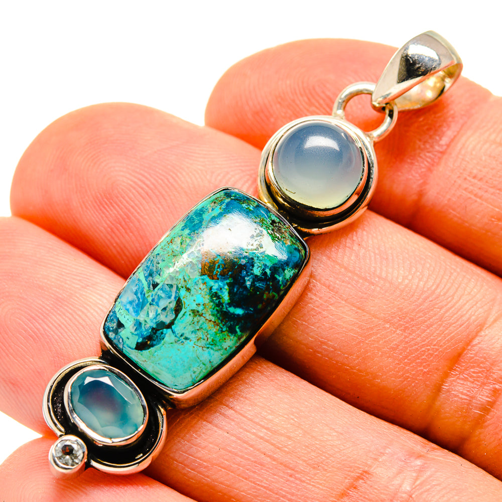 Chrysocolla Pendants handcrafted by Ana Silver Co - PD755626