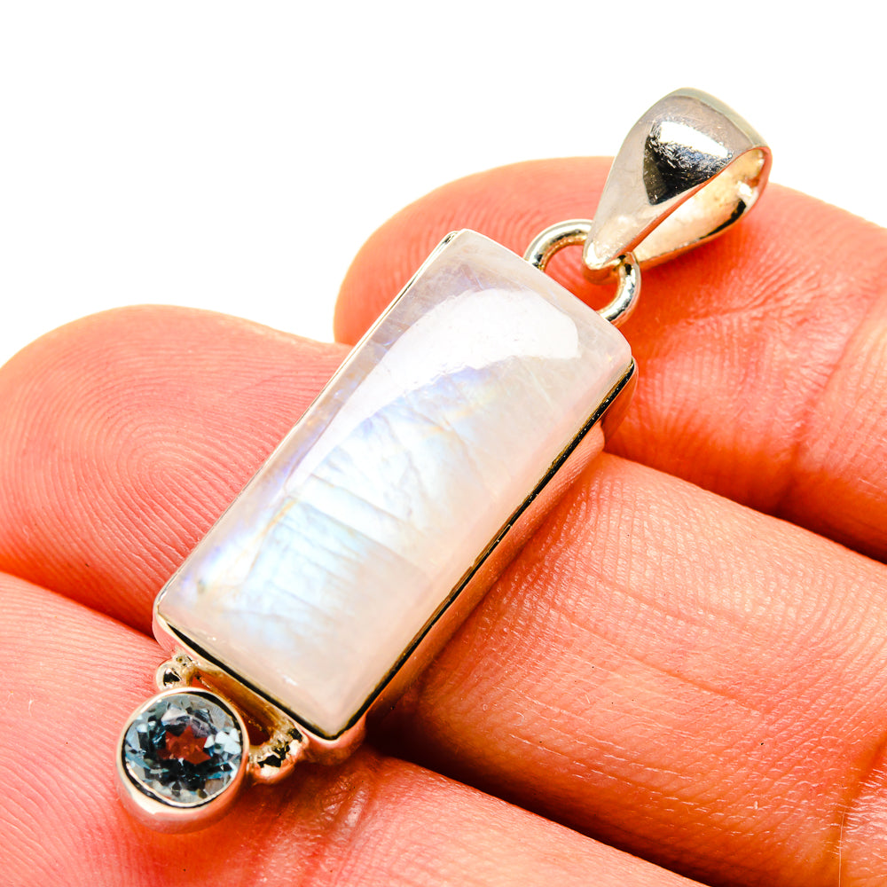 Rainbow Moonstone Pendants handcrafted by Ana Silver Co - PD755660