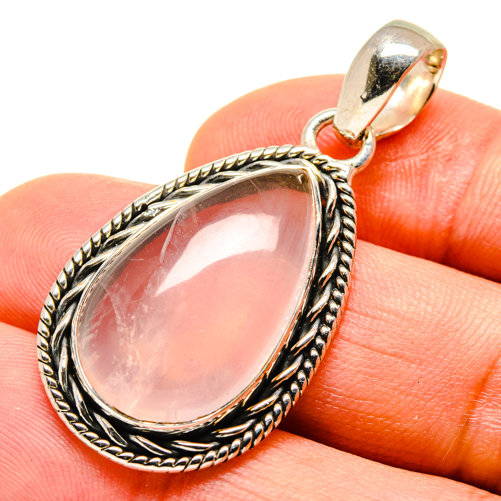Rose Quartz Pendants handcrafted by Ana Silver Co - PD755661