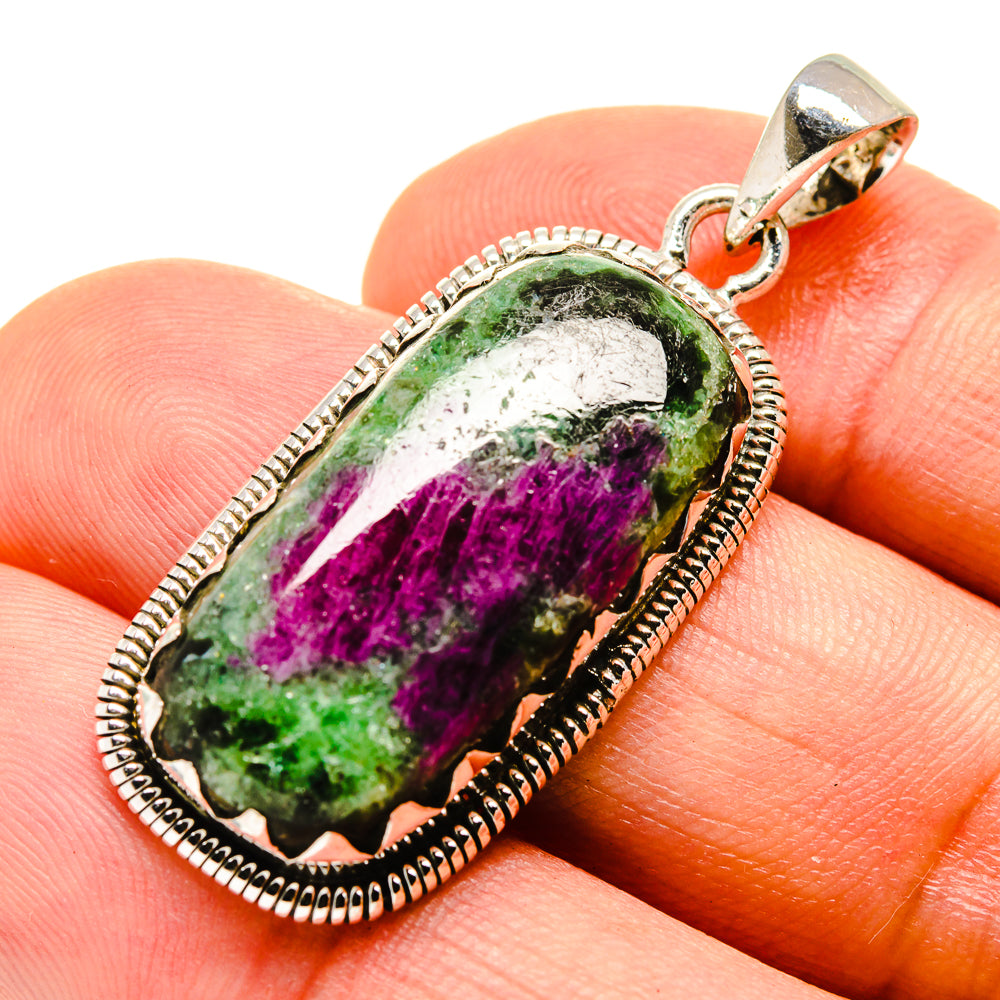 Ruby Zoisite Pendants handcrafted by Ana Silver Co - PD755672