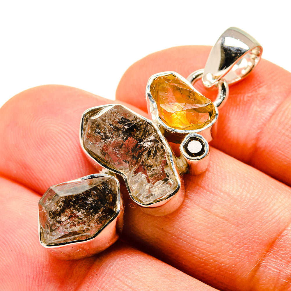 Herkimer Diamond Pendants handcrafted by Ana Silver Co - PD755677