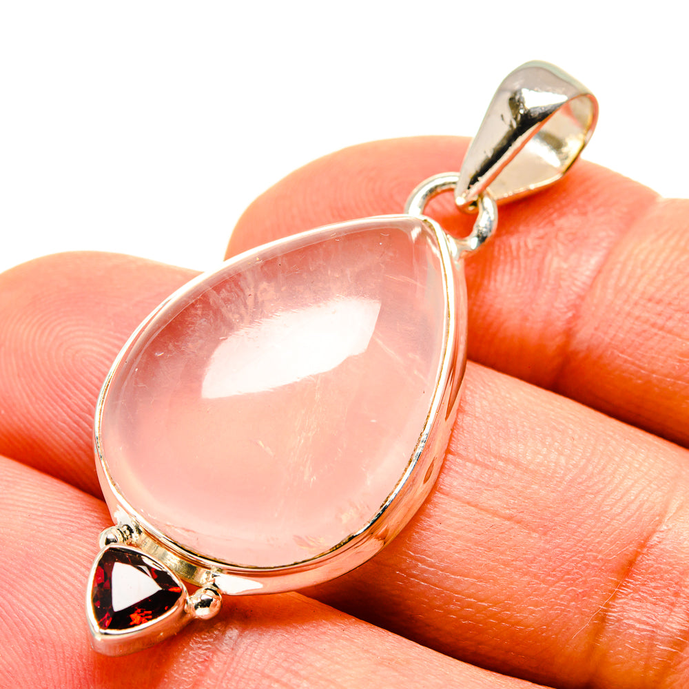 Rose Quartz Pendants handcrafted by Ana Silver Co - PD755684
