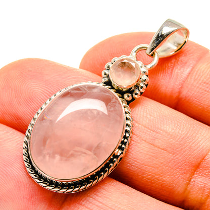 Rose Quartz Pendants handcrafted by Ana Silver Co - PD755687