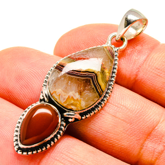 Crazy Lace Agate Pendants handcrafted by Ana Silver Co - PD755702