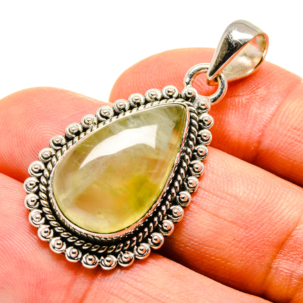 Prehnite Pendants handcrafted by Ana Silver Co - PD755708