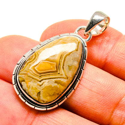 Laguna Lace Agate Pendants handcrafted by Ana Silver Co - PD755715